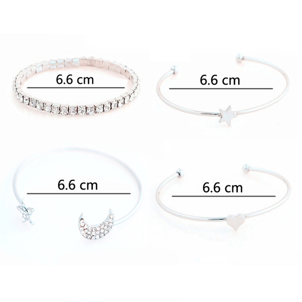 4 for $25 SALE!!!! 4 Gold Rhinestone Bracelets - Picture 8 of 8